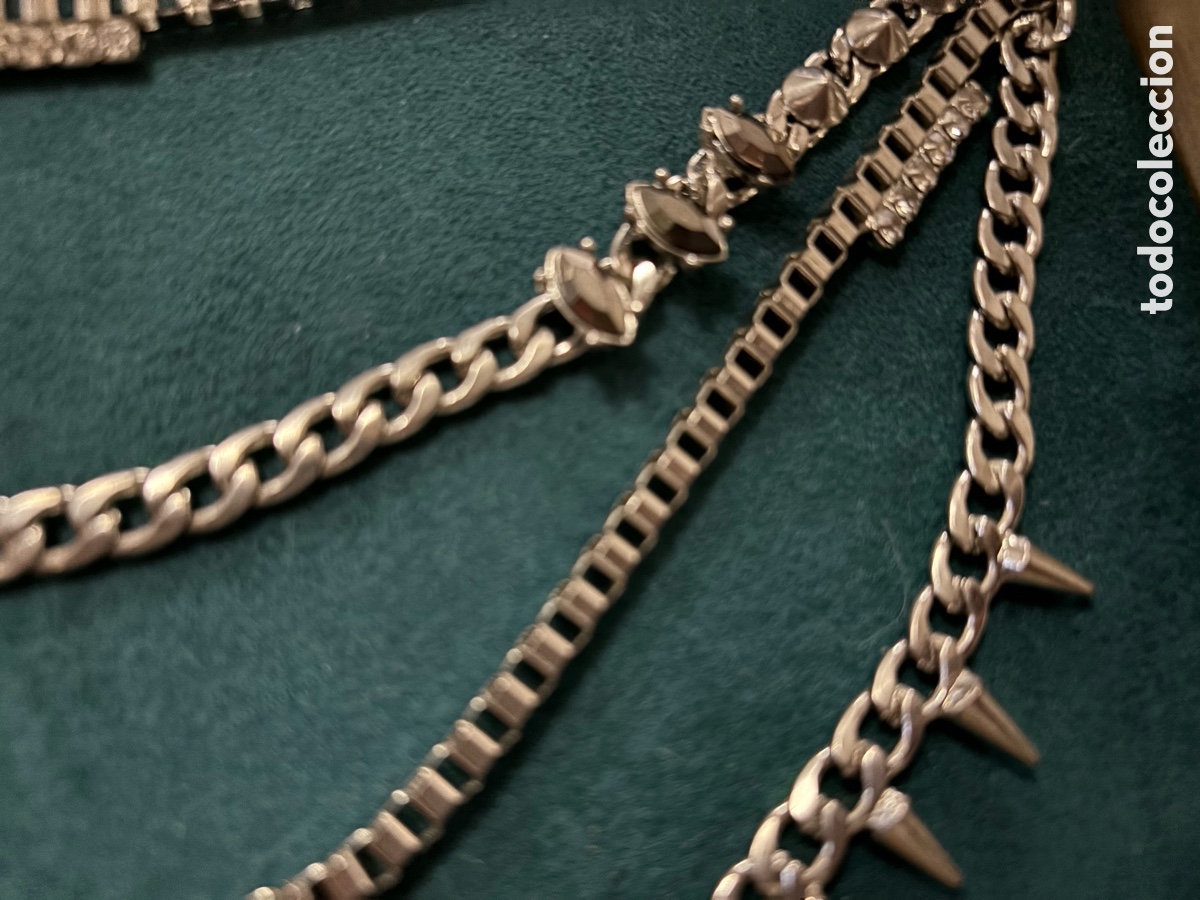 Joyeria: Collar de metal plateado - Foto 2