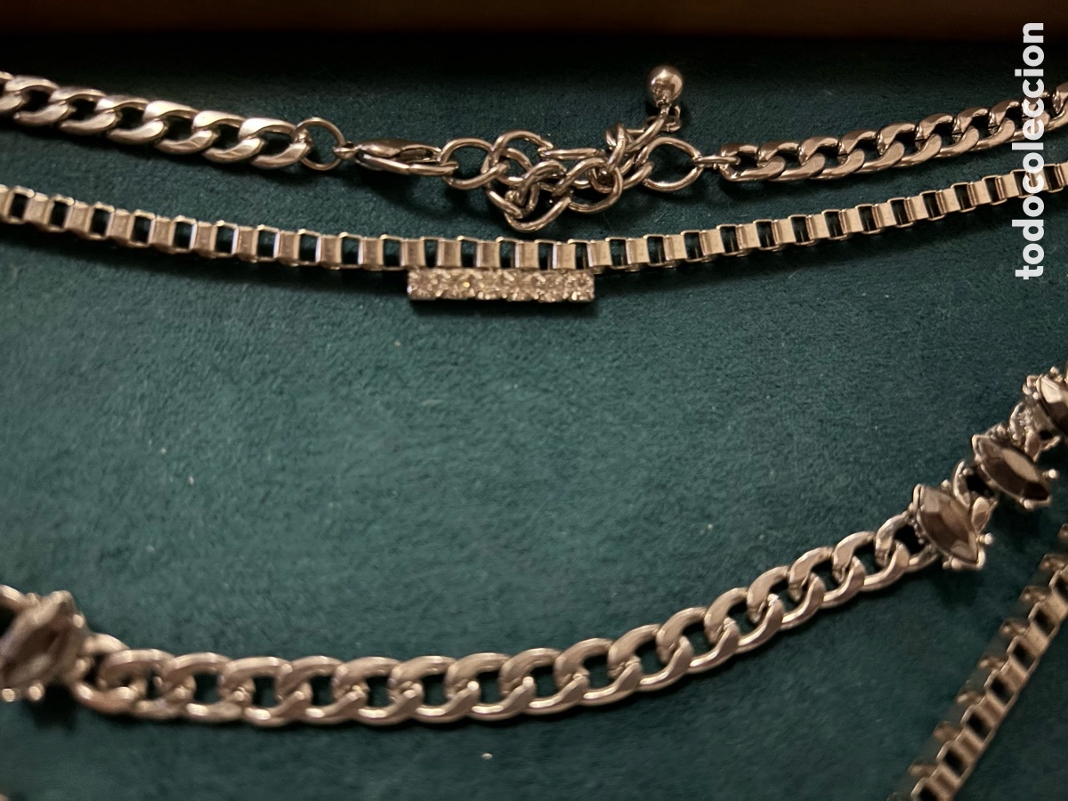 Joyeria: Collar de metal plateado - Foto 3