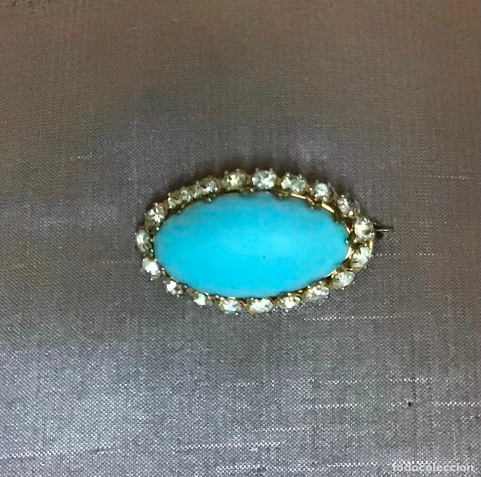 Joyeria: BROCHE DE METAL DORADO Y CRISTAL - Foto 1