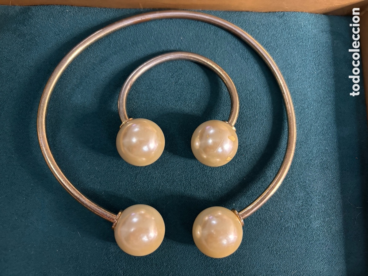 Joyeria: Pulsera y collar r&iacute;gido perla - Foto 1
