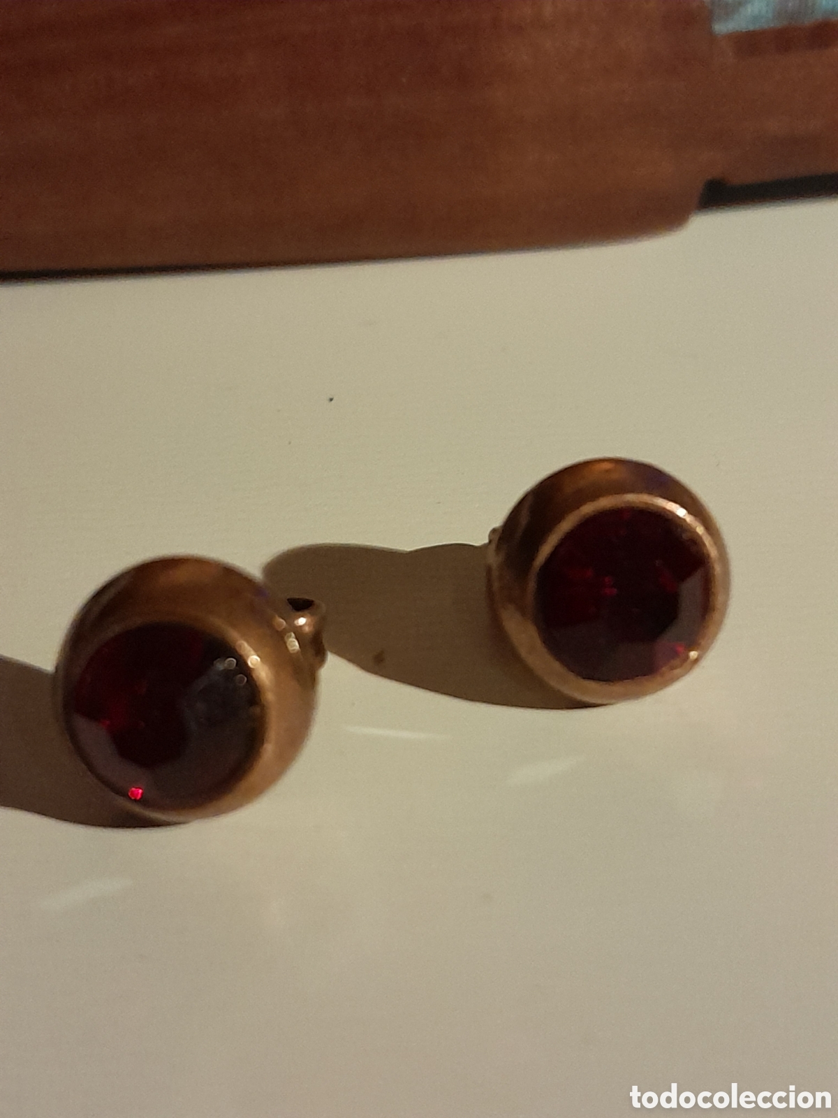 Joyeria: PENDIENTES DE COBRE Y CRISTAL GRANATE - Foto 3