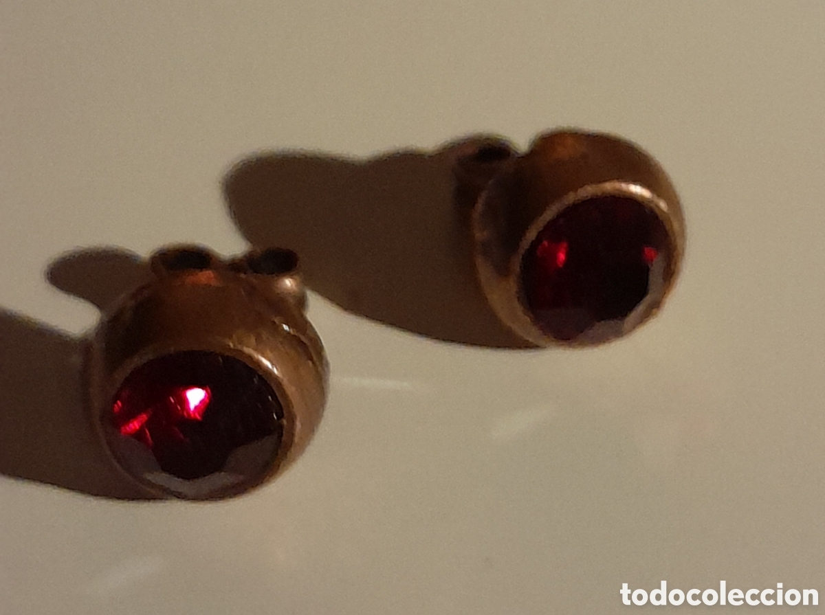 Joyeria: PENDIENTES DE COBRE Y CRISTAL GRANATE - Foto 4