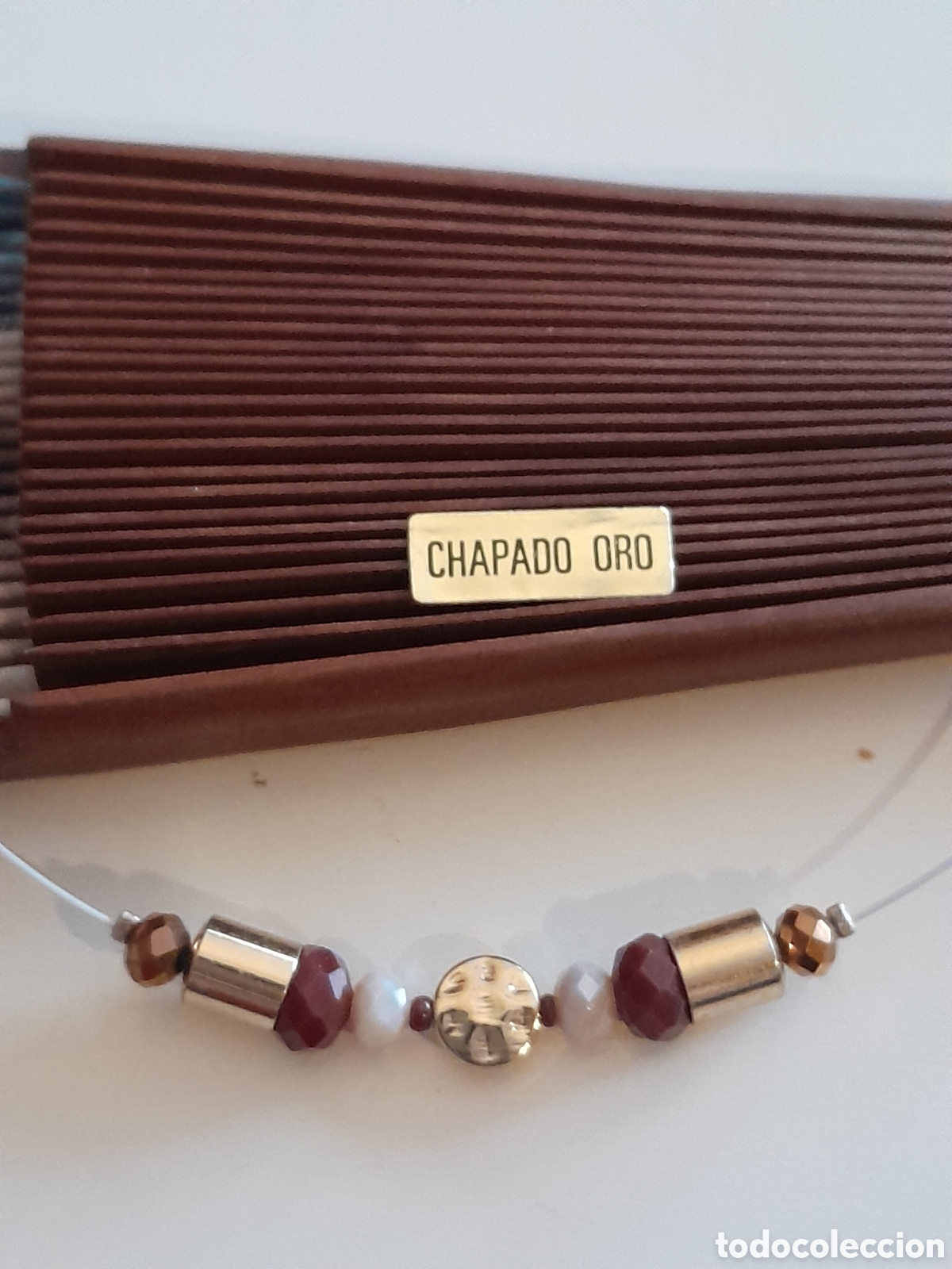 Joyeria: GARGANTILLA DE CABLE DORADA CON CRISTAL - Foto 4