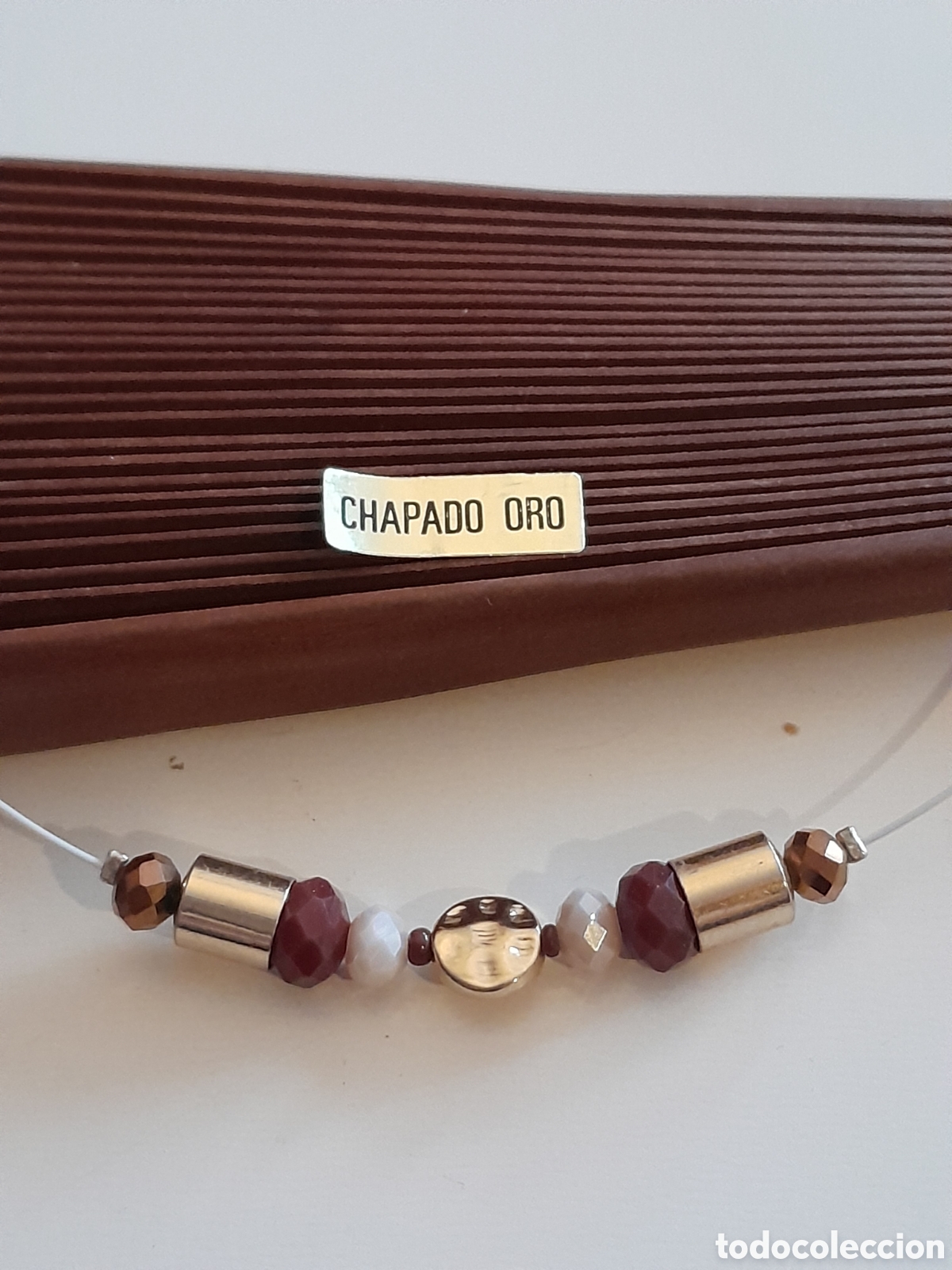 Joyeria: GARGANTILLA DE CABLE DORADA CON CRISTAL - Foto 3