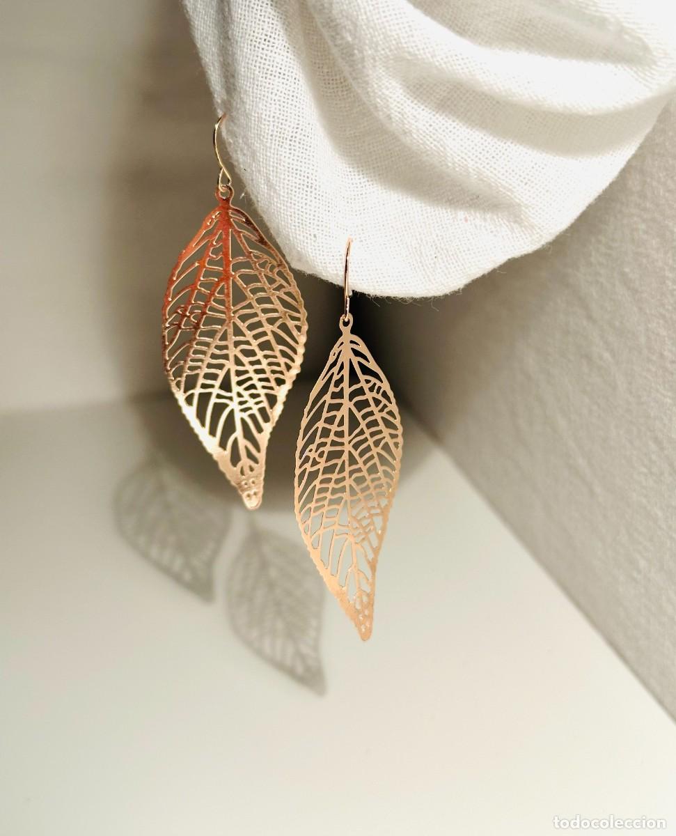 Joyeria: Pendientes hoja calada. Oro rosa. Oto&ntilde;o - Foto 2