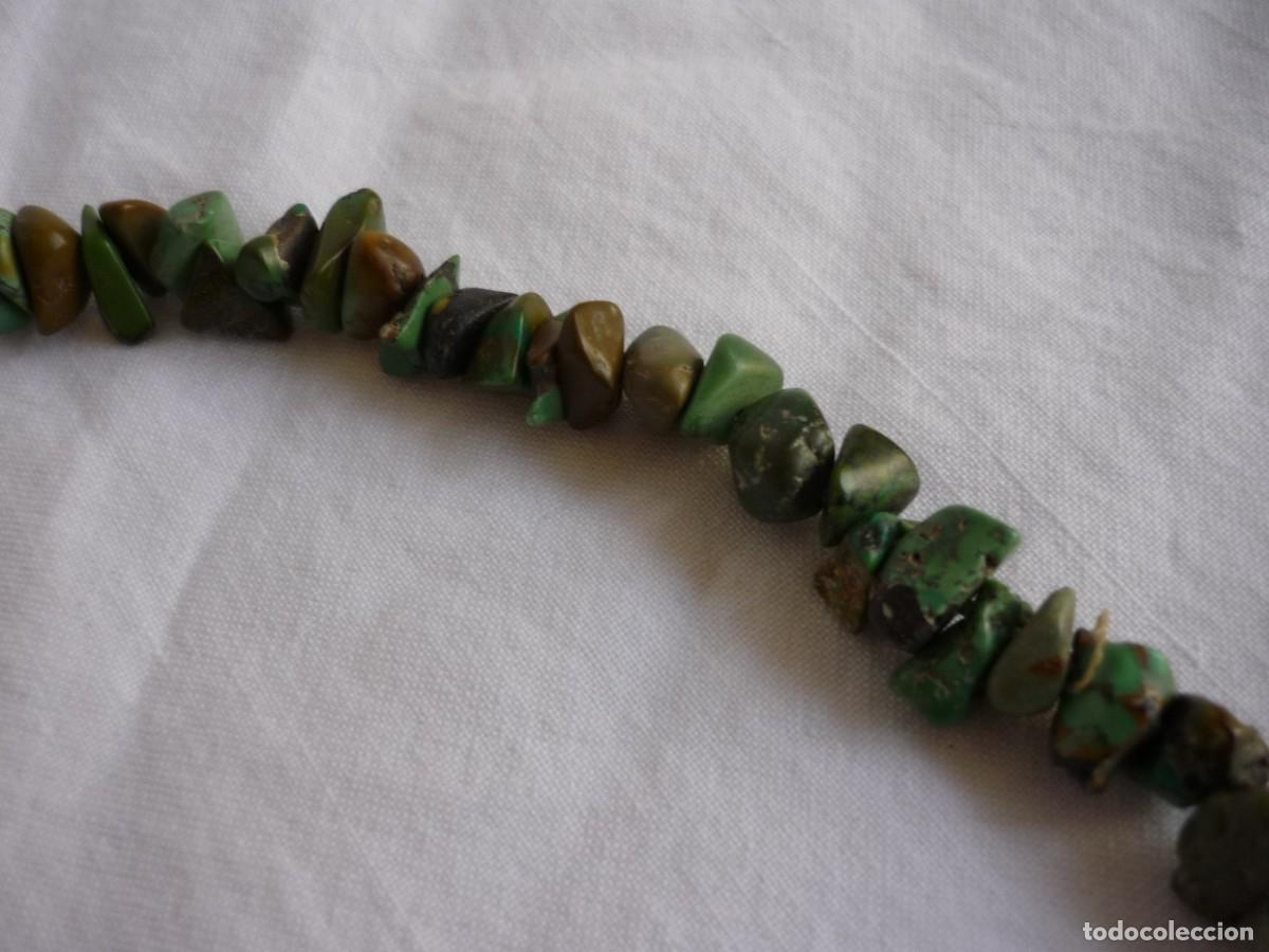 Joyeria: Collar de crisocola, broche metal plateado - Foto 4