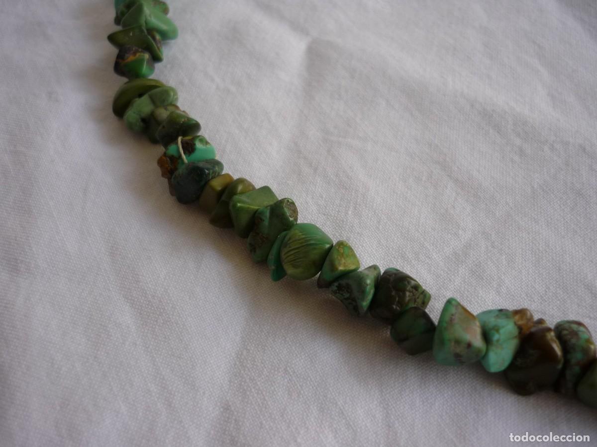 Joyeria: Collar de crisocola, broche metal plateado - Foto 7