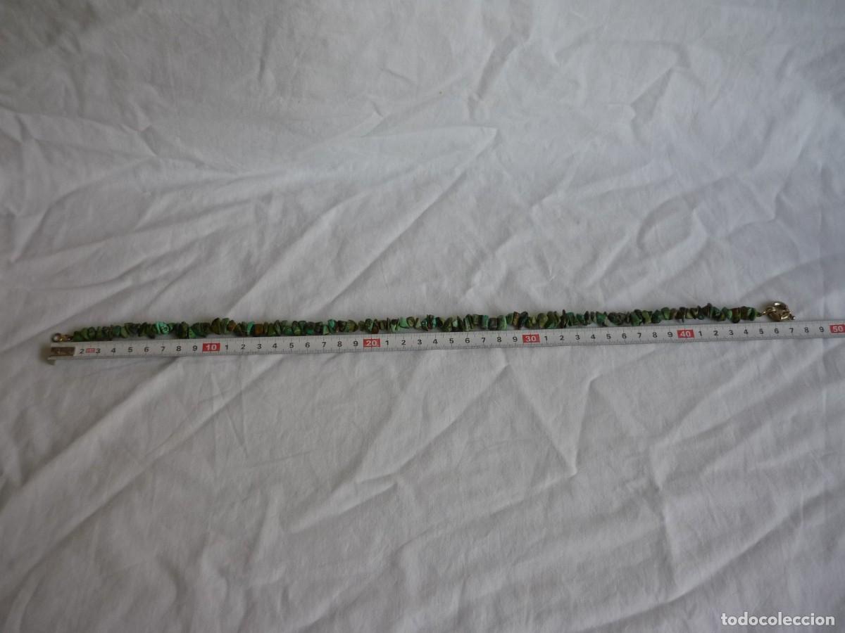 Joyeria: Collar de crisocola, broche metal plateado - Foto 9