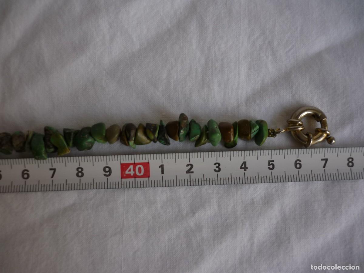 Joyeria: Collar de crisocola, broche metal plateado - Foto 10