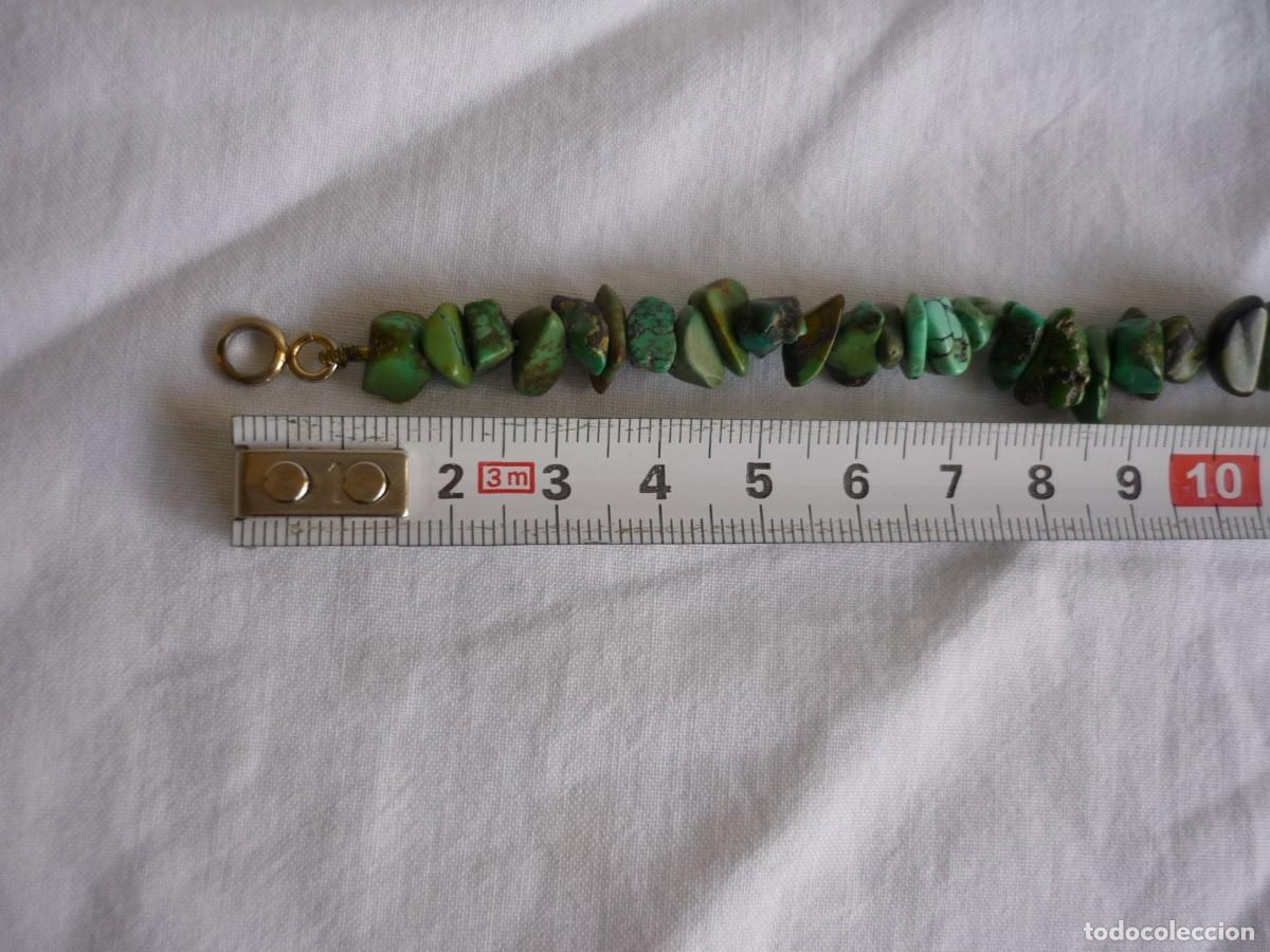 Joyeria: Collar de crisocola, broche metal plateado - Foto 13