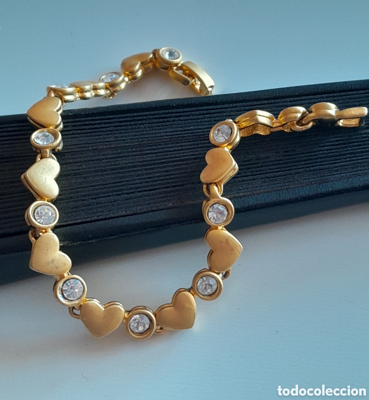 Joyeria: PULSERA CHAPADA EN ORO CON CIRCONIOS. CORAZONES - Foto 3