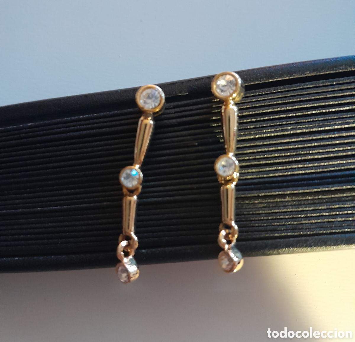 Joyeria: PENDIENTES CHAPADO EN ORO CON CRISTAL - Foto 5