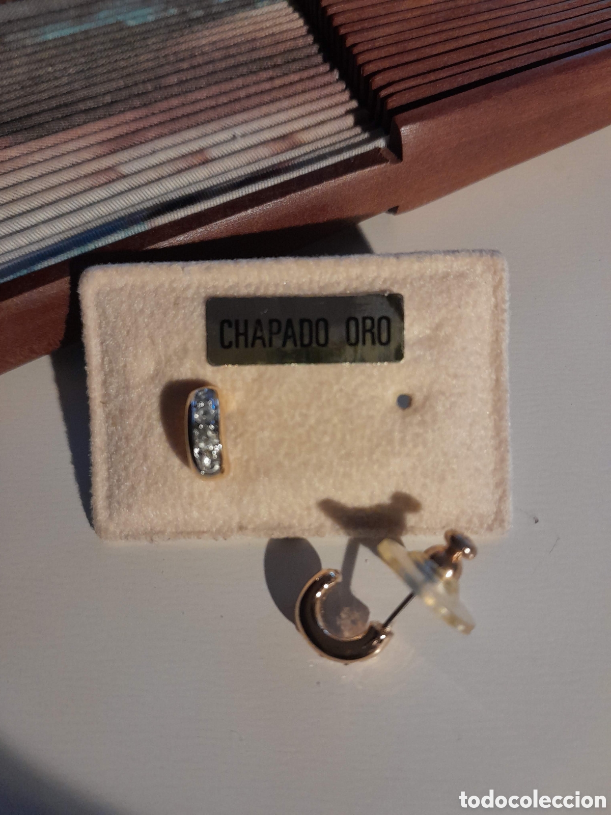 Joyeria: PENDIENTES ARITOS CHAPADO EN ORO CON CRISTAL - Foto 2