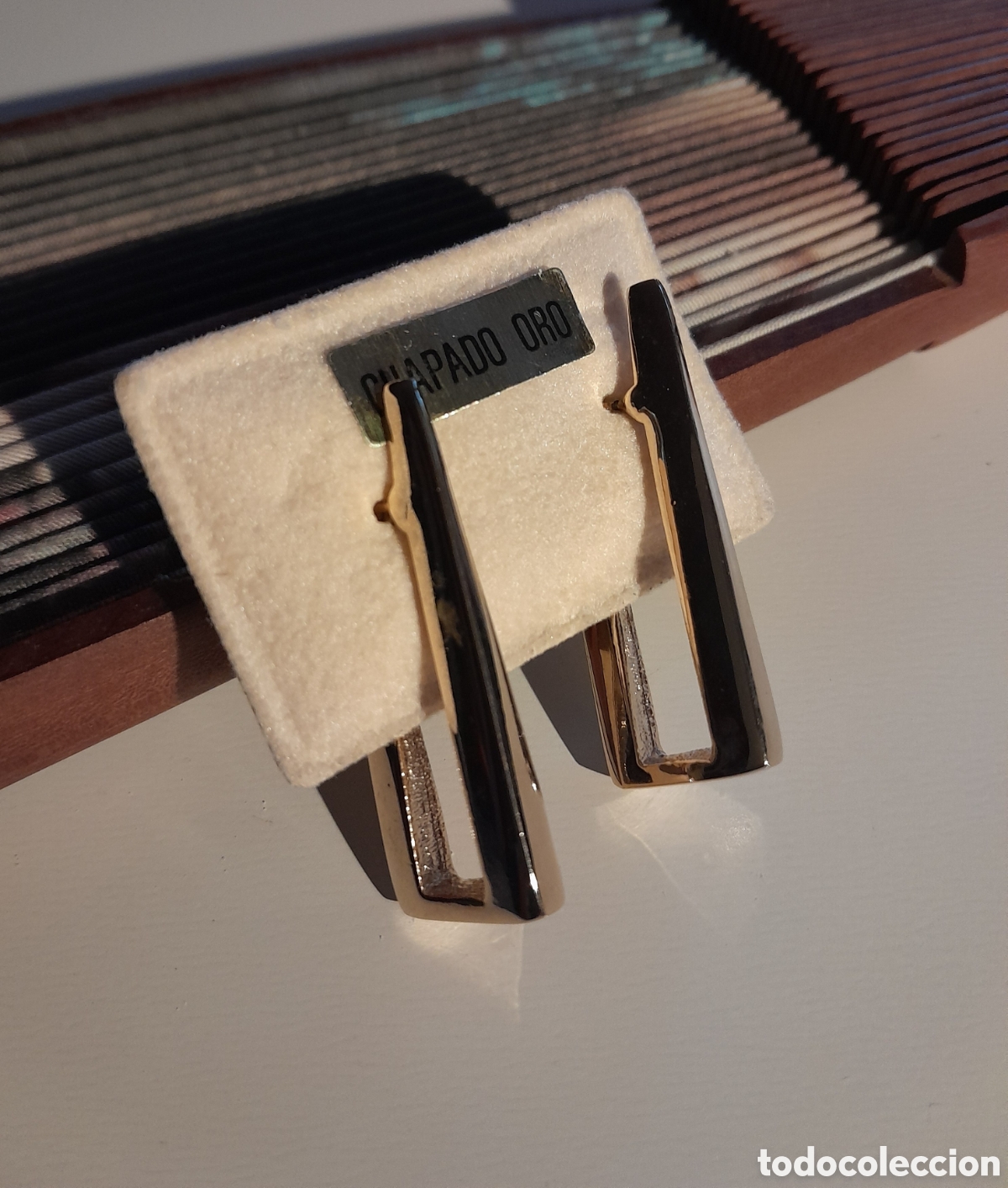 Joyeria: PENDIENTES CHAPADO EN ORO. PRESI&Oacute;N - Foto 1