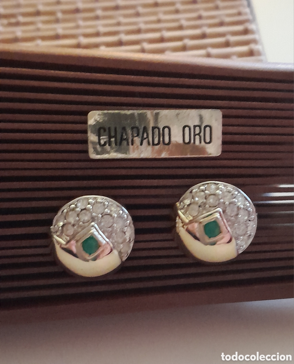 Joyeria: PENDIENTES CON CRISTAL Y ESMERALDA CREADA - Foto 1