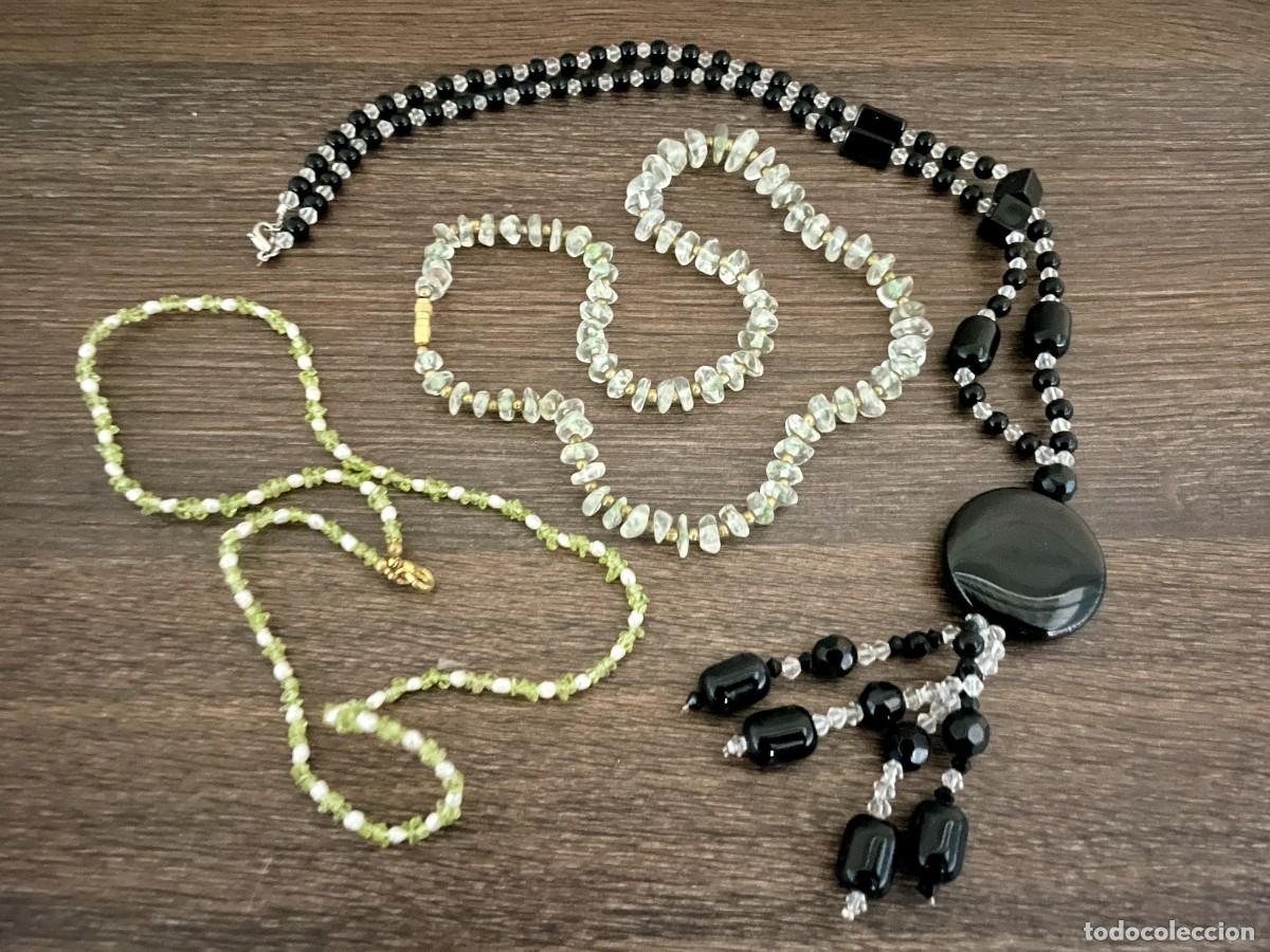 Joyeria: LOTE DE 3 COLLARES PRECIOSOS ORIGINALES DE &Eacute;POCA. MUJER. - Foto 1