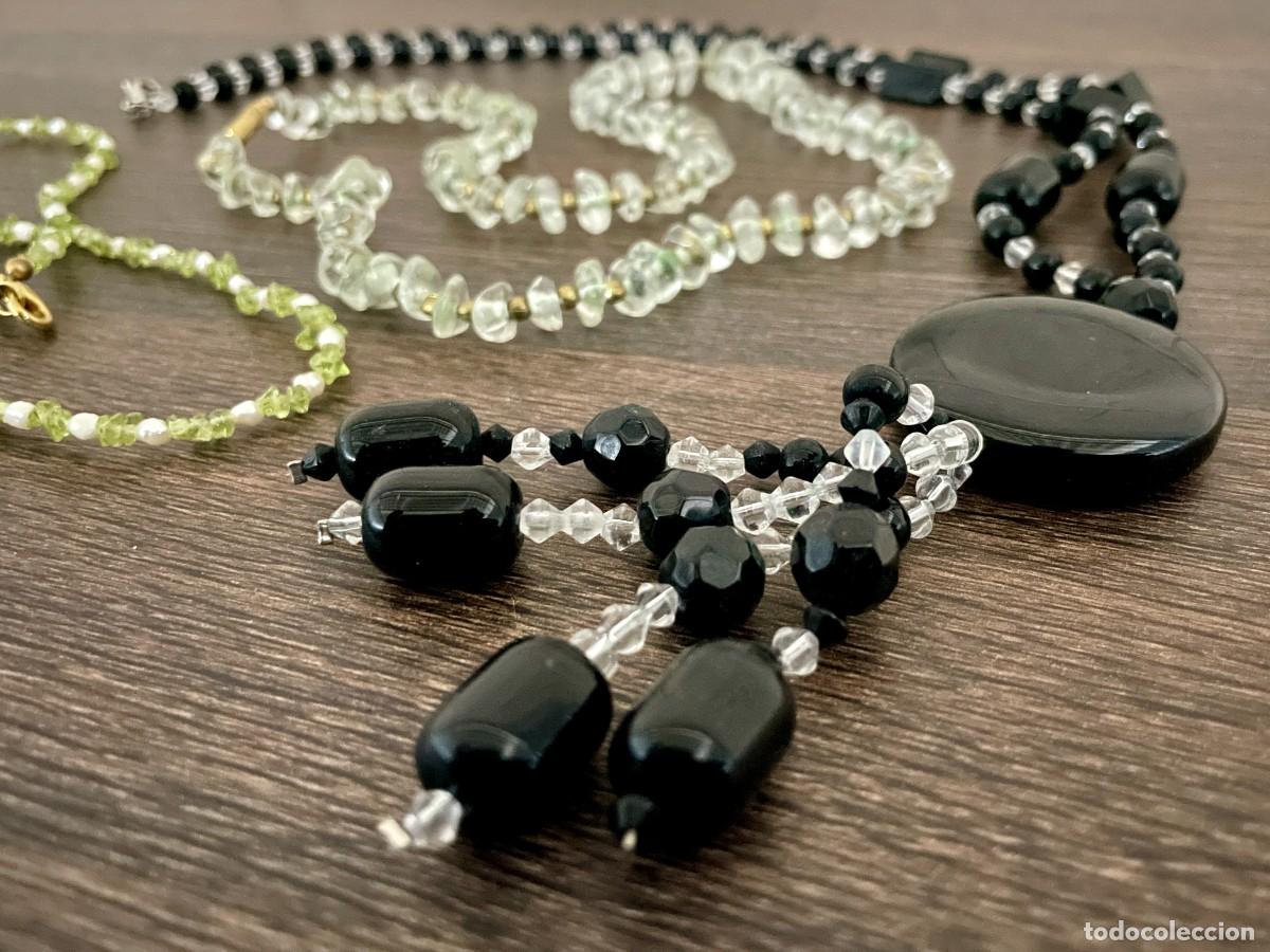 Joyeria: LOTE DE 3 COLLARES PRECIOSOS ORIGINALES DE &Eacute;POCA. MUJER. - Foto 2