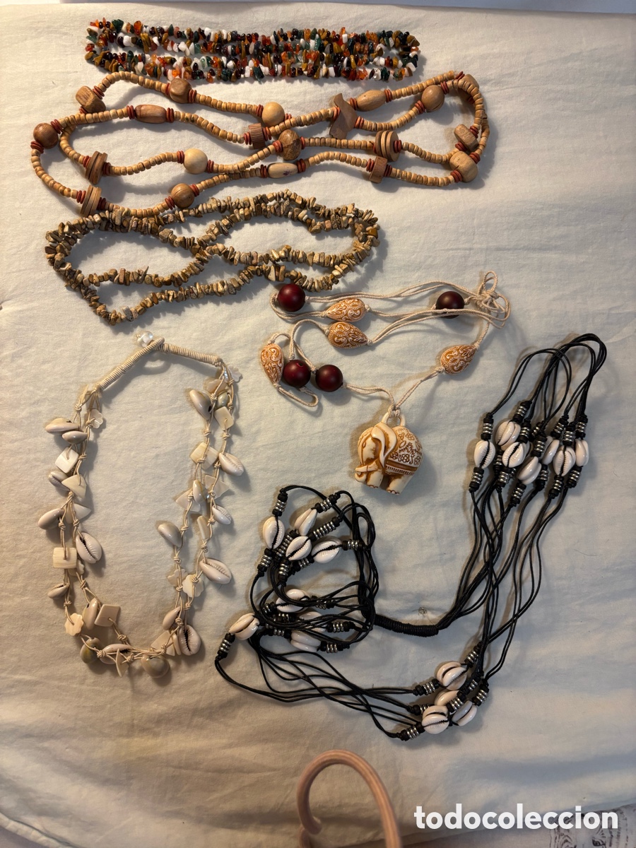 Joyeria: Lote de seis collares estilo hippy - Foto 1