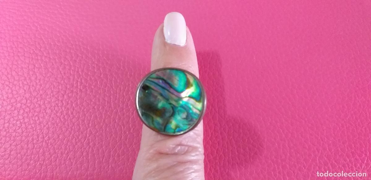 Joyeria: Anillo o sortija. Metal plateado y multicolor. Adaptable - Foto 6