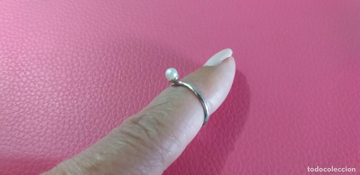 Joyeria: Anillo plateado. Piedra imitaci&oacute;n de perla - Foto 5