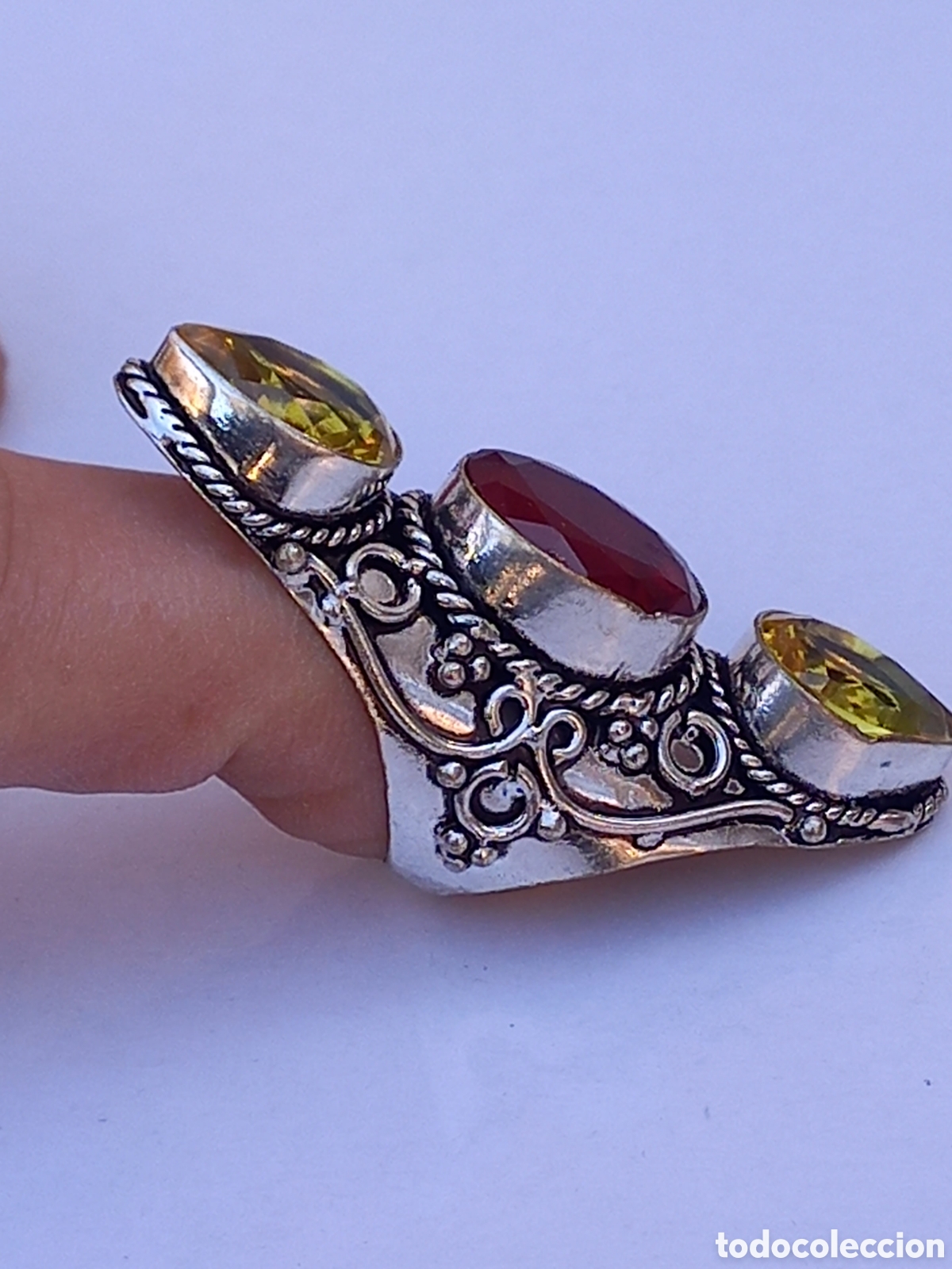 Joyeria: Bello anillo estilo &eacute;tnico tipo lanzadera - Foto 5