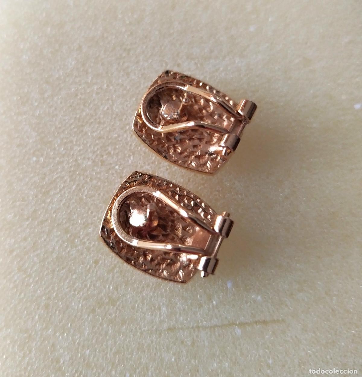 Joyeria: Pendientes chapados en oro, cierre de omega. - Foto 4