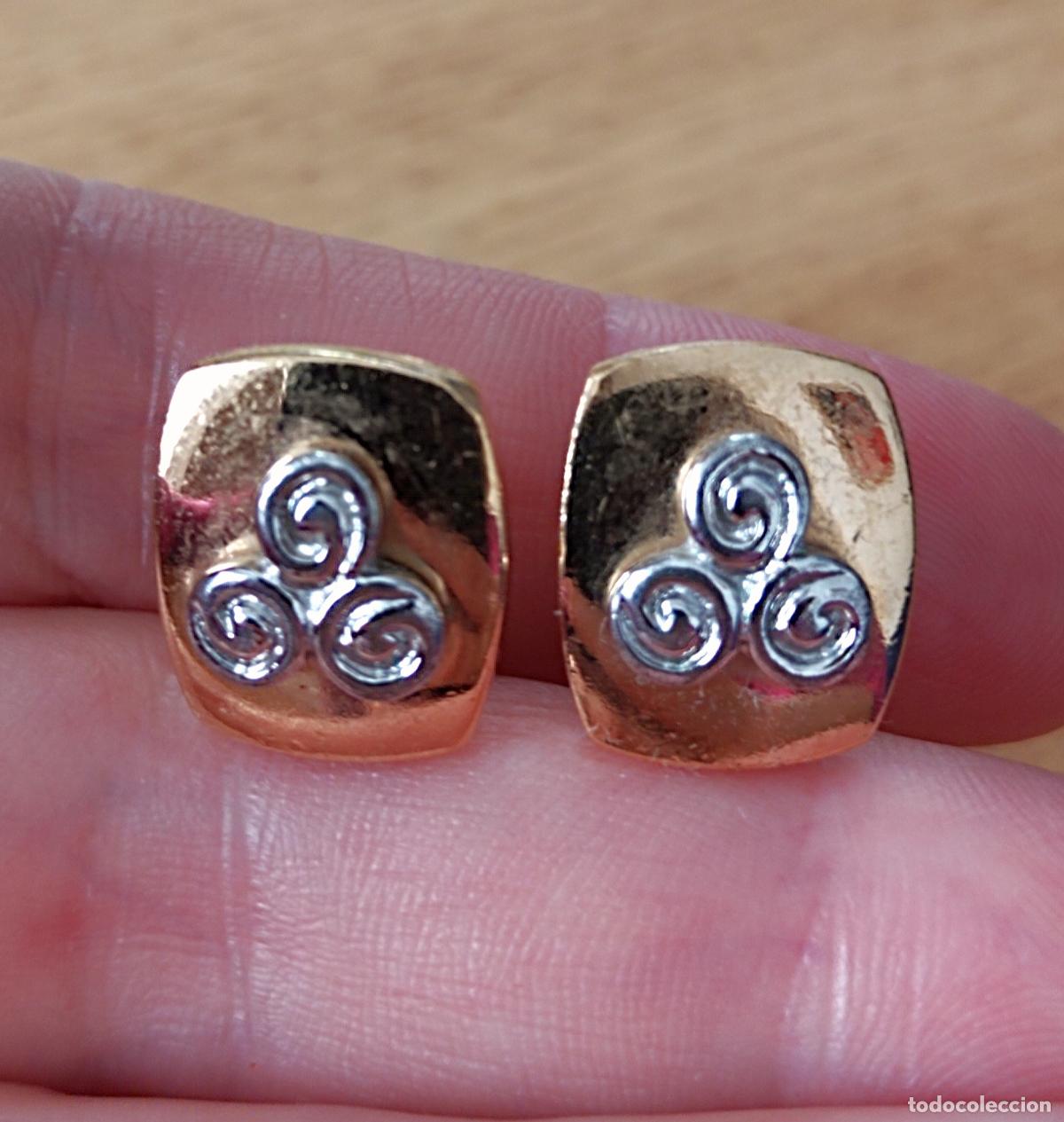 Joyeria: Pendientes chapados en oro, cierre de omega. - Foto 7