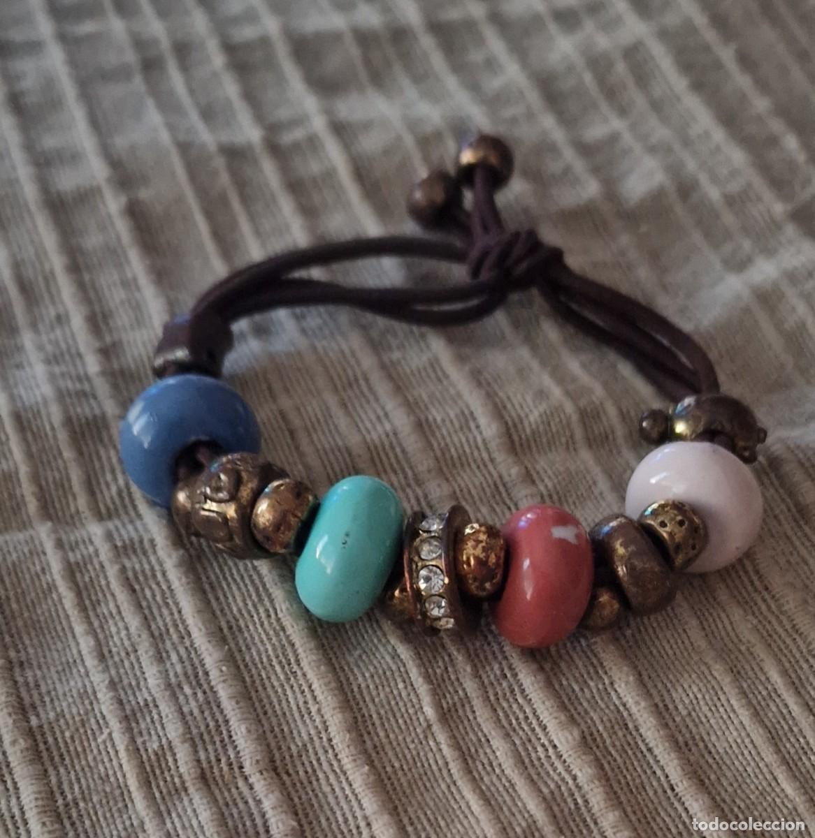 Joyeria: pulsera cuentas metal y ceramica - Foto 1