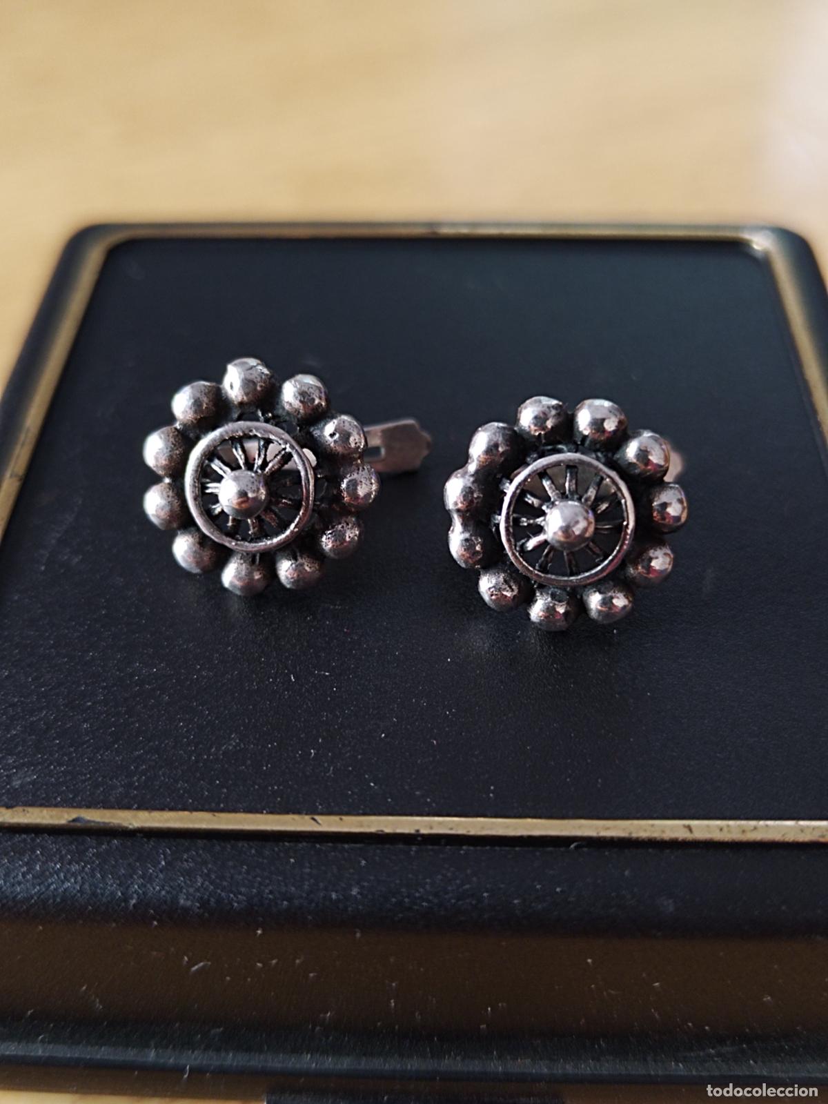 Joyeria: Pendientes charros de plata de ley, peque&ntilde;os. - Foto 2