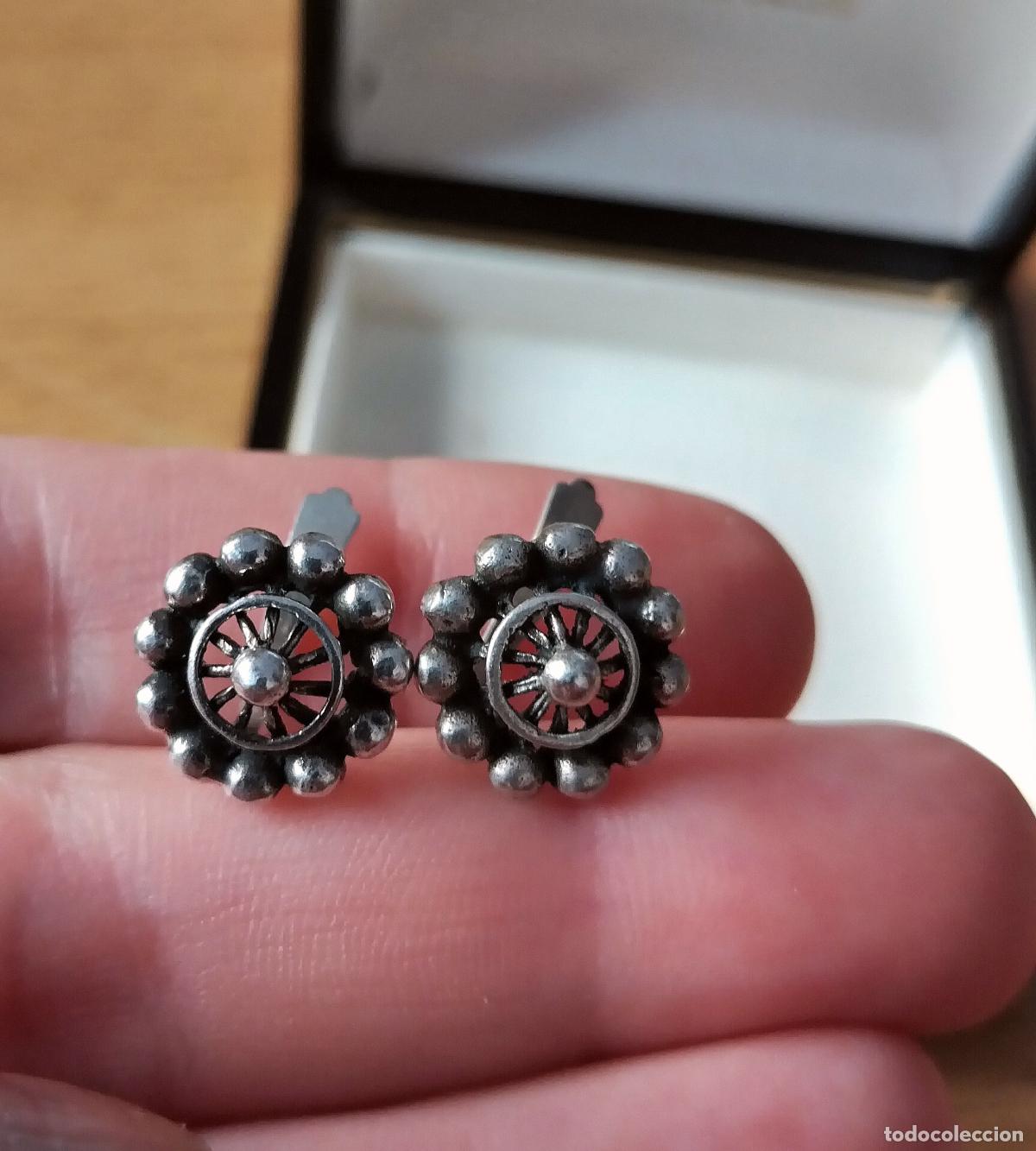 Joyeria: Pendientes charros de plata de ley, peque&ntilde;os. - Foto 3