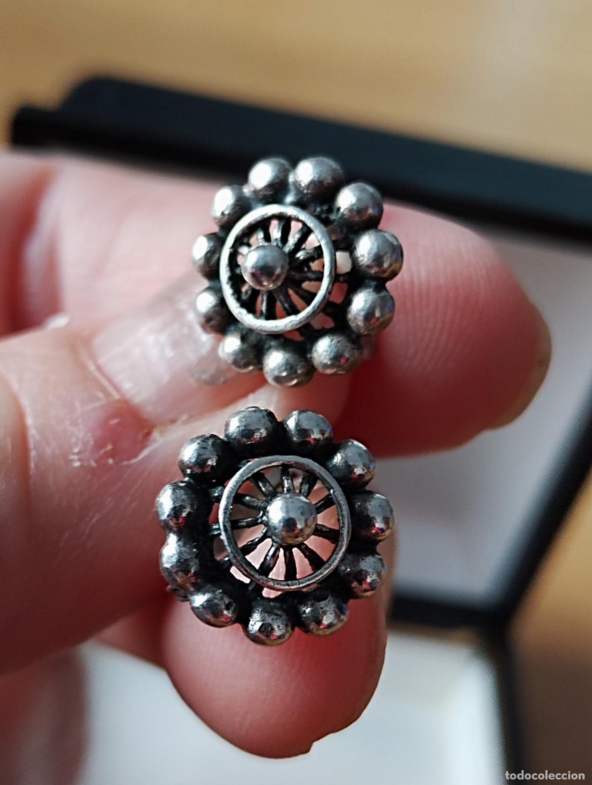 Joyeria: Pendientes charros de plata de ley, peque&ntilde;os. - Foto 1