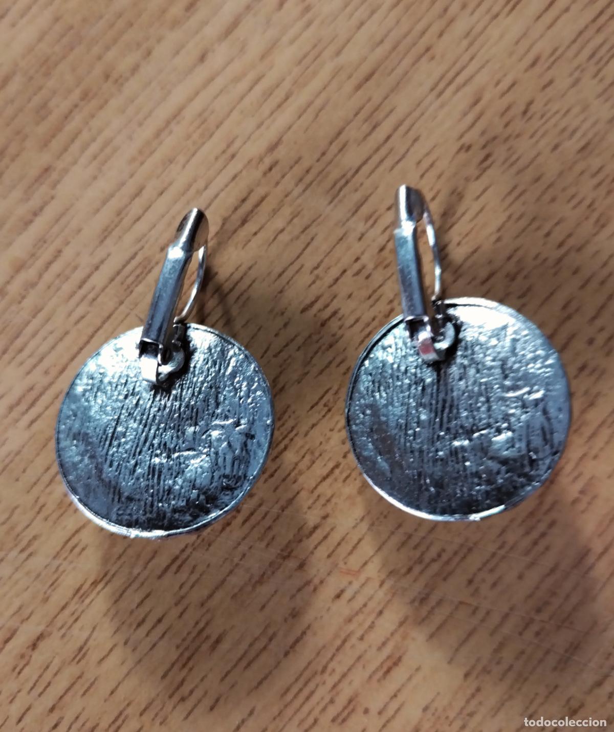 Joyeria: Pendientes plateados con perla, bisuter&iacute;a. - Foto 4