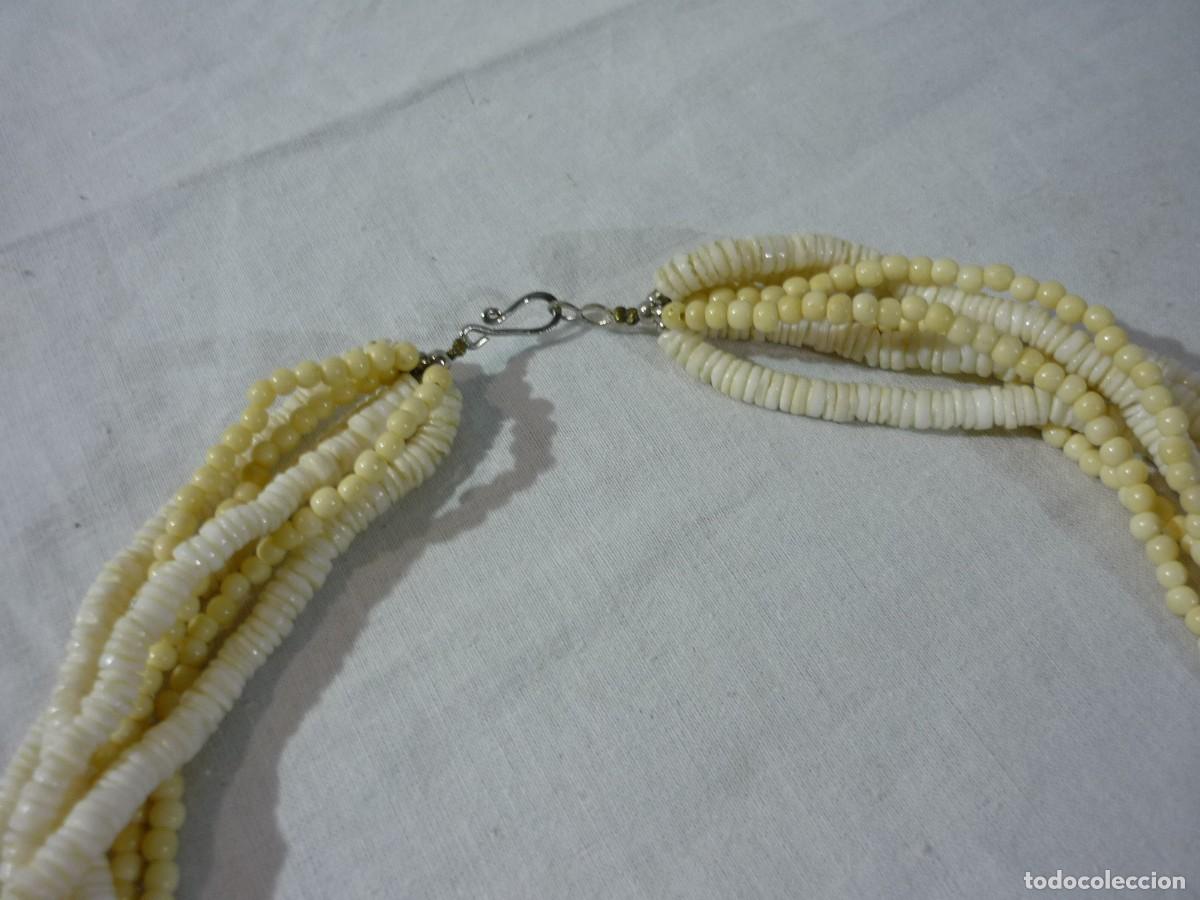 Joyeria: Collar de hueso y concha 7 hilos - Foto 3