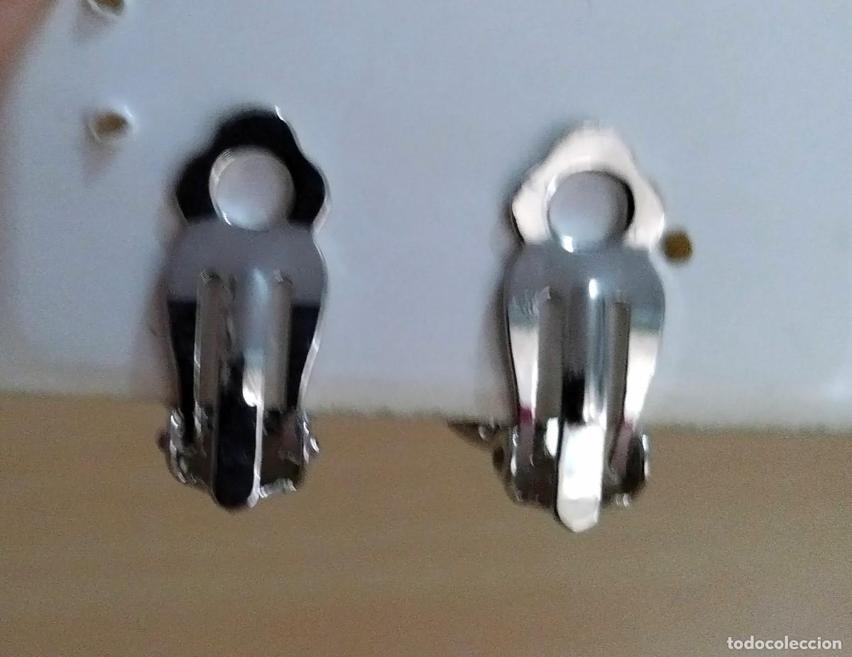 Joyeria: Pendientes de perla, plateados, cierre de clip. - Foto 3