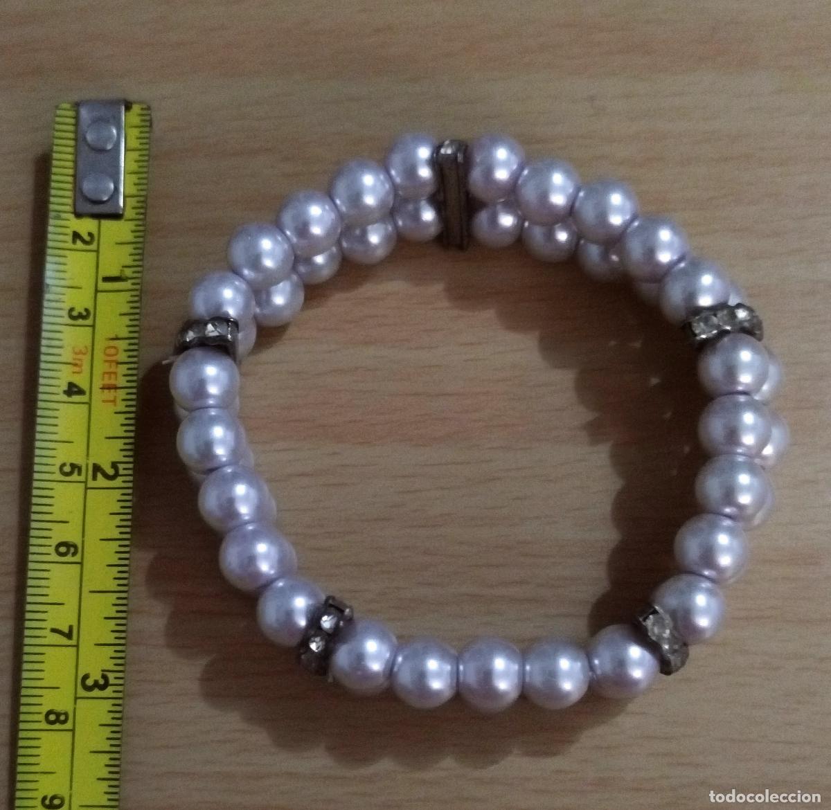 Joyeria: Pulsera de doble fila de perlas. - Foto 2