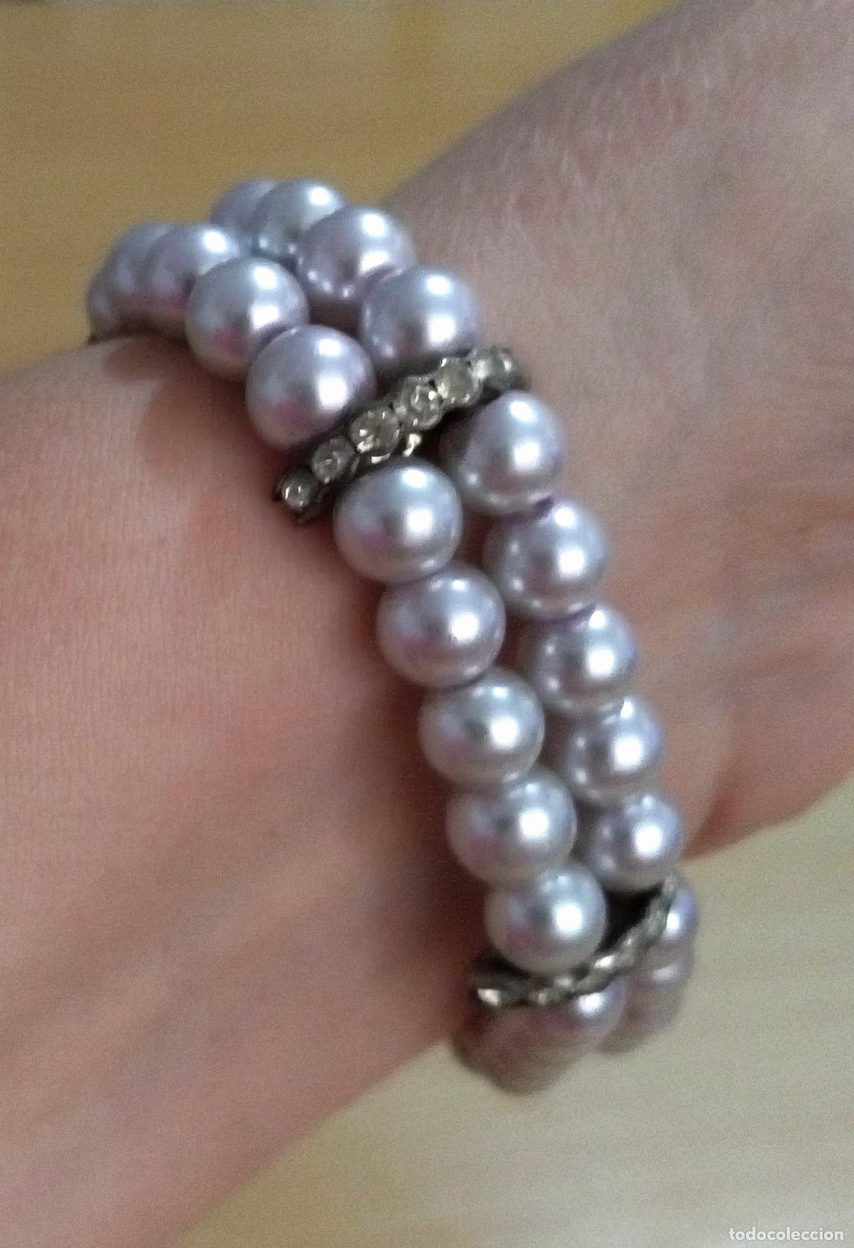 Joyeria: Pulsera de doble fila de perlas. - Foto 3