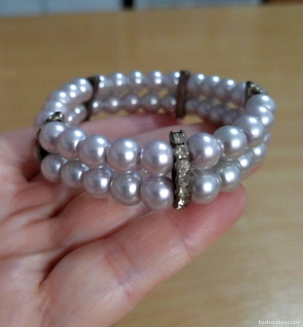 Joyeria: Pulsera de doble fila de perlas. - Foto 4