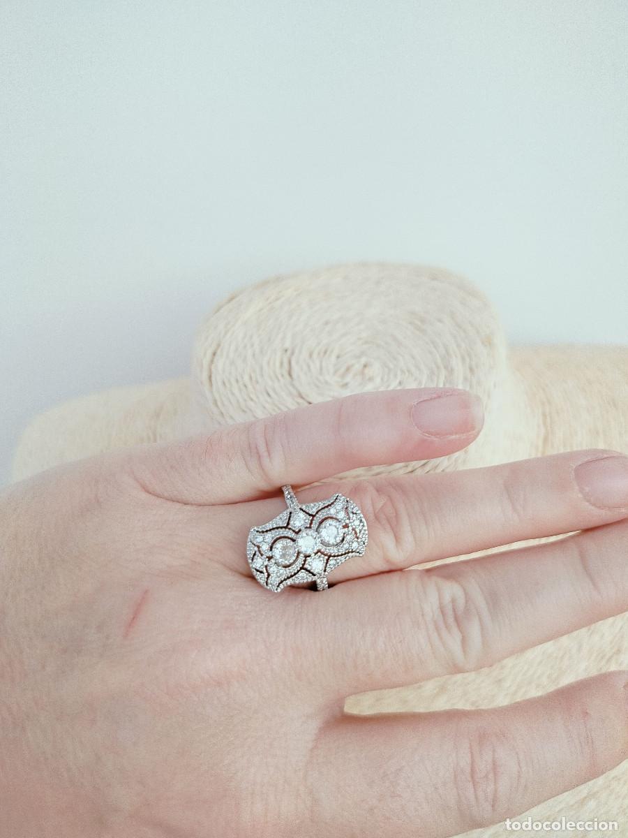 Joyeria: Anillo estilo art dec&oacute; con circonitas sint&eacute;ticas - Foto 2
