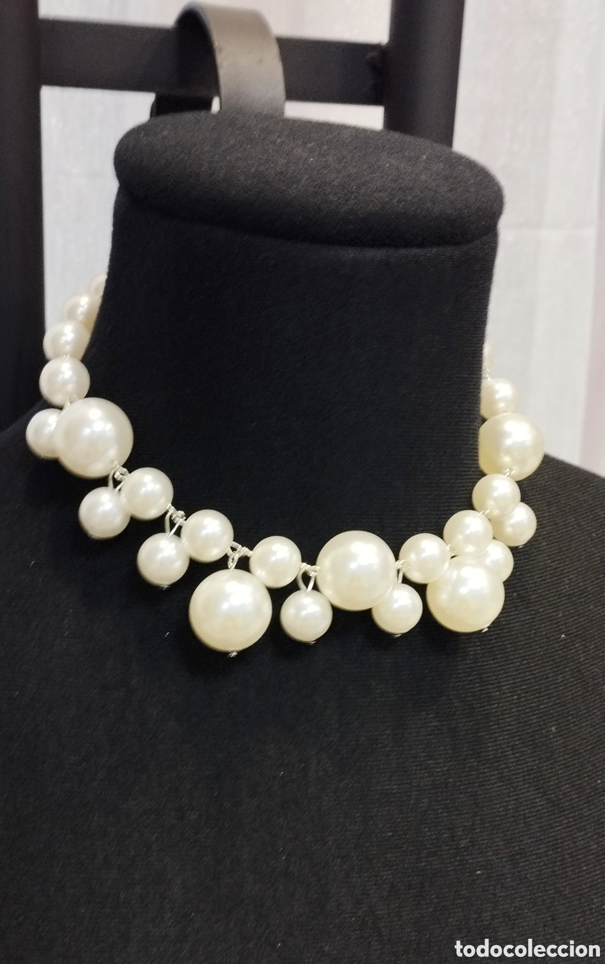 Joyeria: Collar corto con perlas blancas, NUEVO - Foto 2