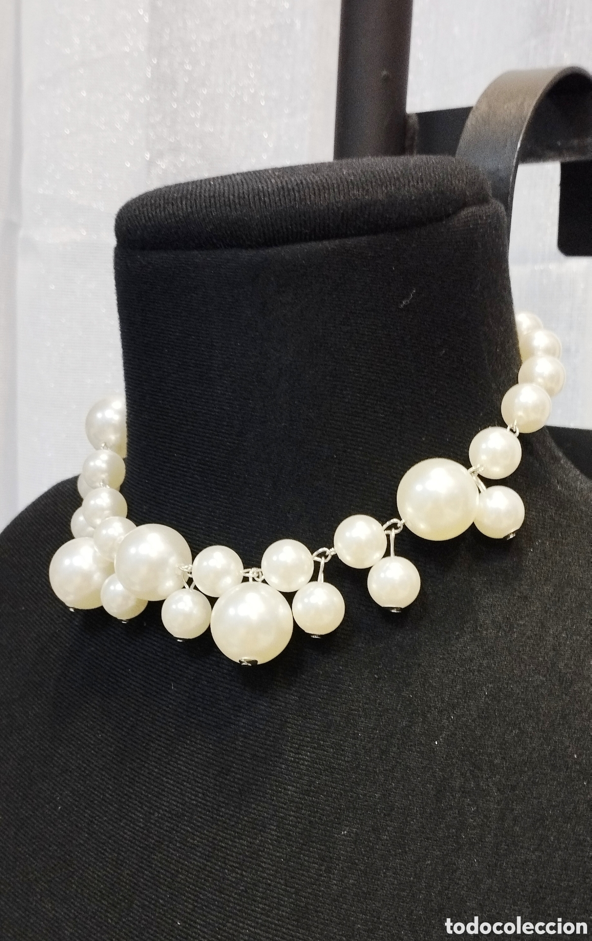 Joyeria: Collar corto con perlas blancas, NUEVO - Foto 3