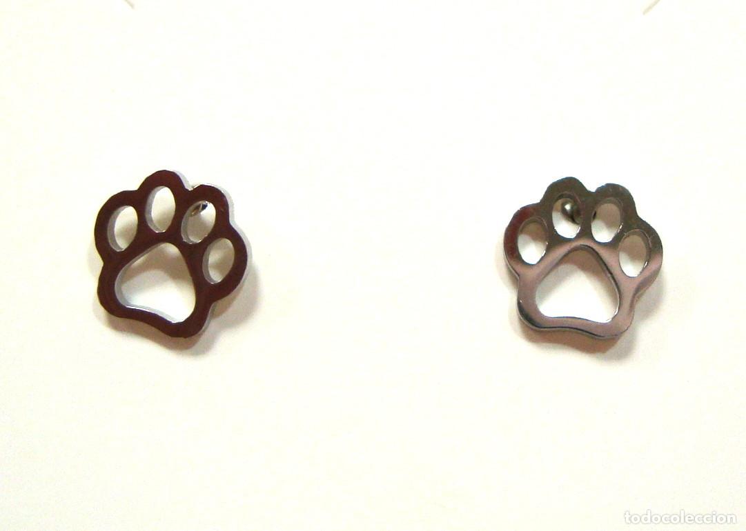 Joyeria: Pendientes de acero patitas de perrito, Nuevos - Foto 2
