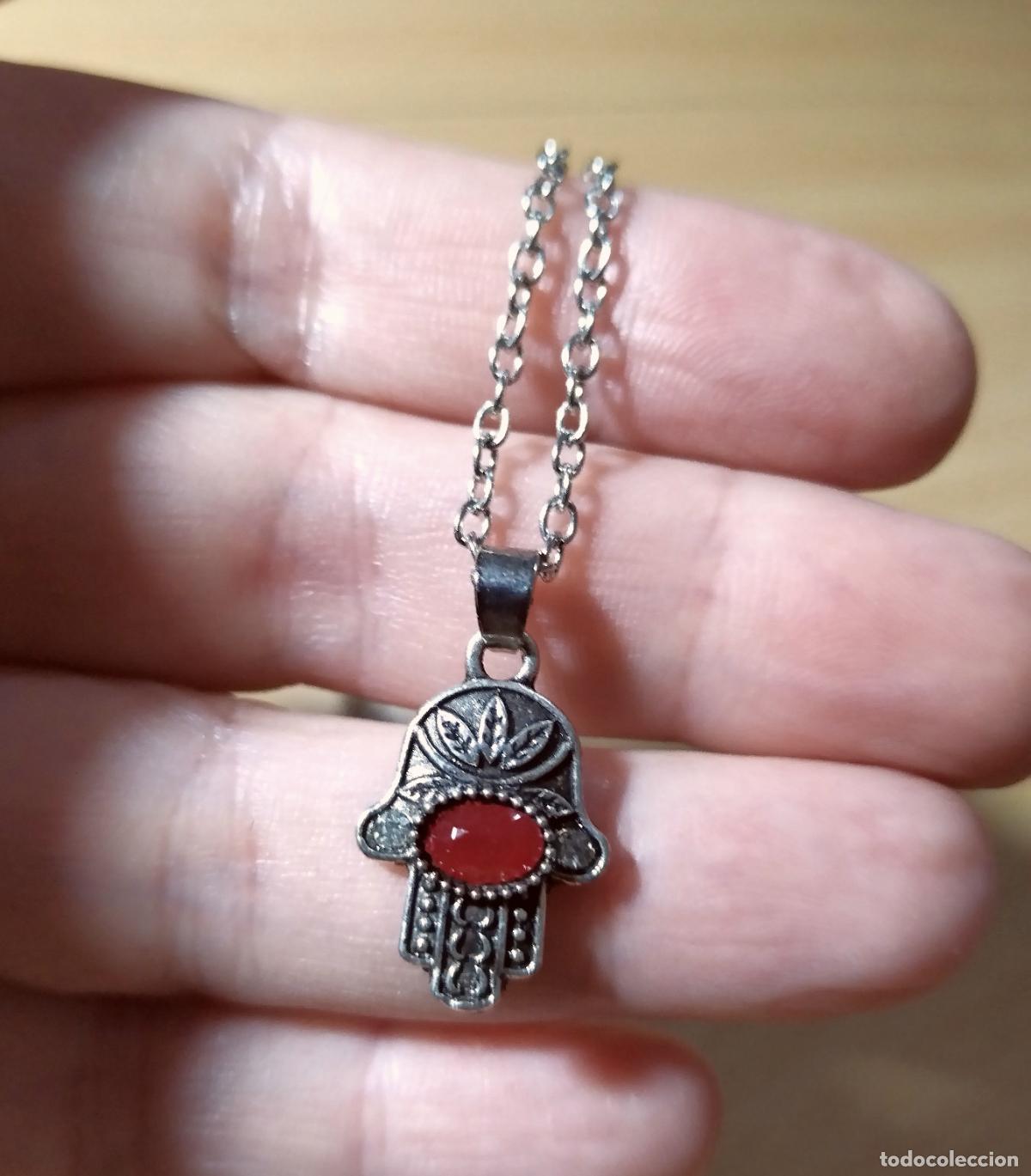 Joyeria: Colgante, plateado, mano de F&aacute;tima con cadena. - Foto 1