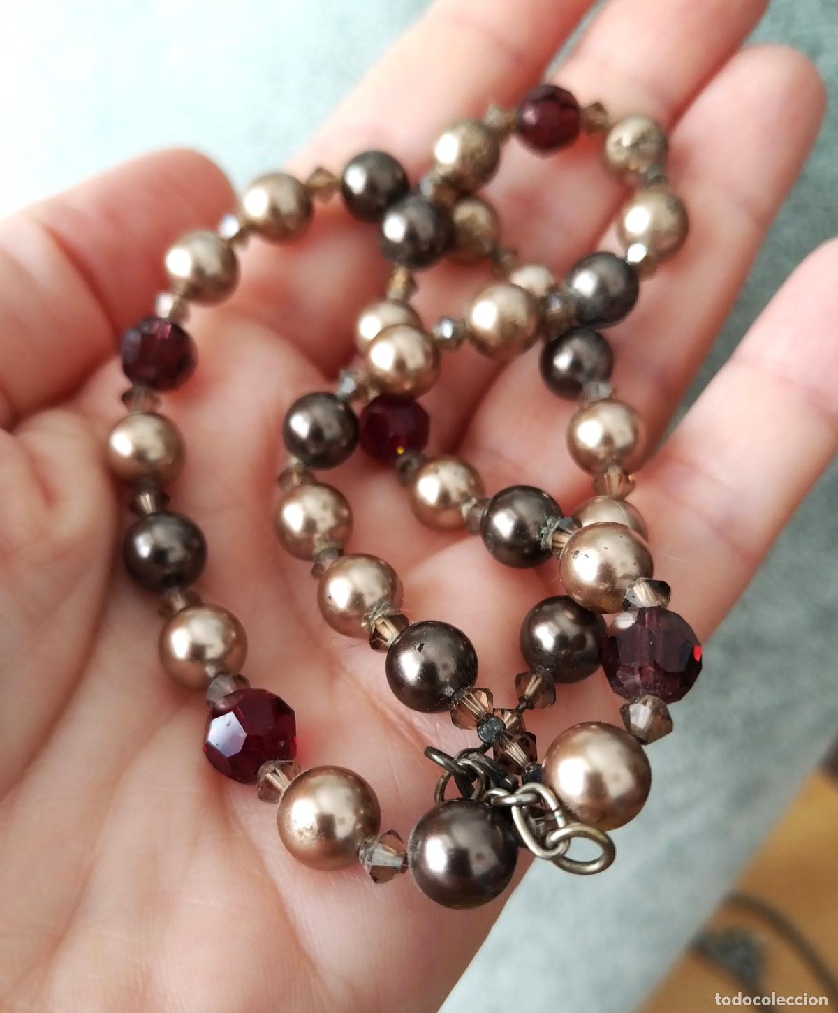 Joyeria: Collar de perlas y cristal. Bisuter&iacute;a. - Foto 1
