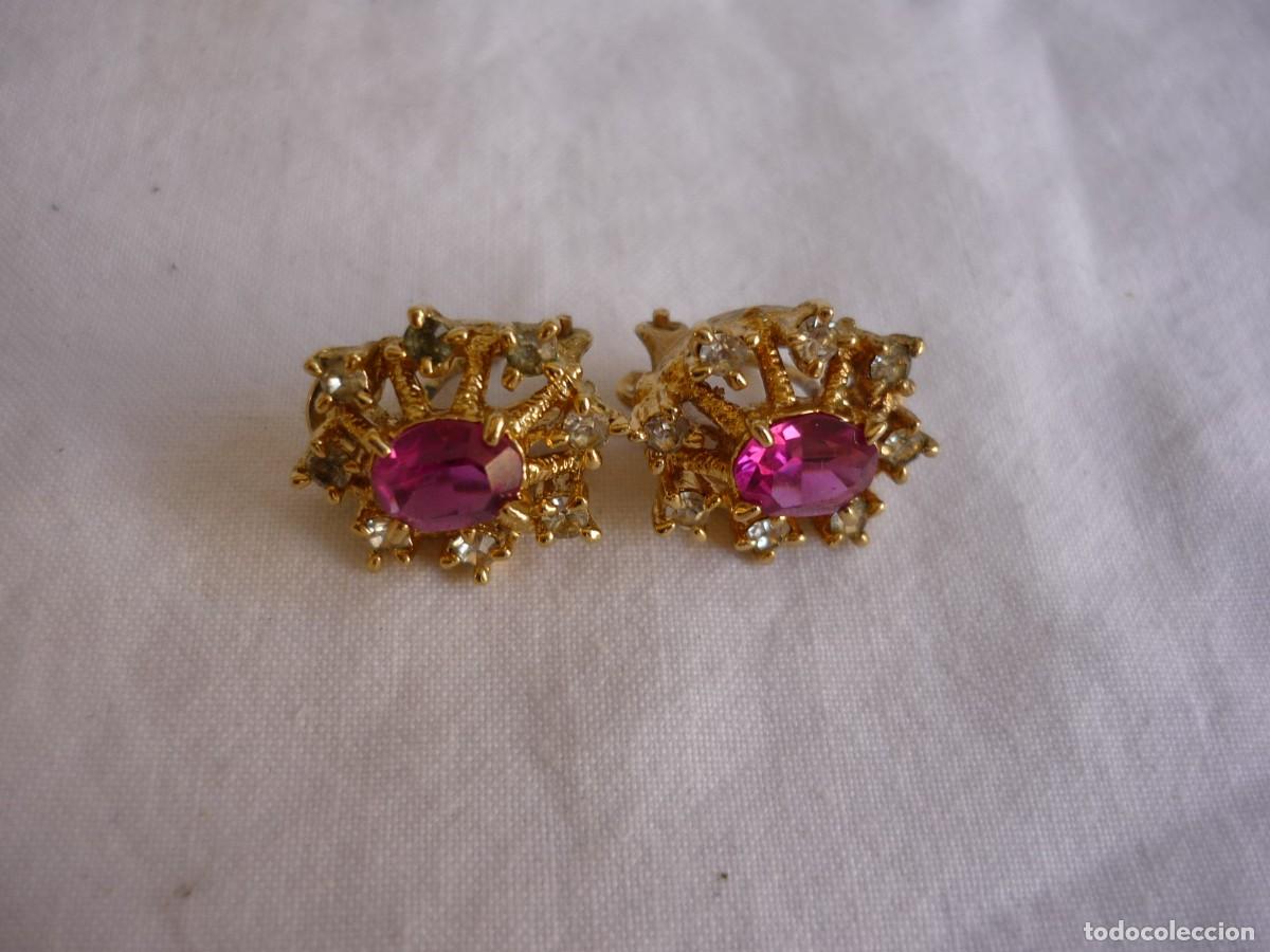 Joyeria: Pendientes en metal dorado y pedrer&iacute;a - Foto 3