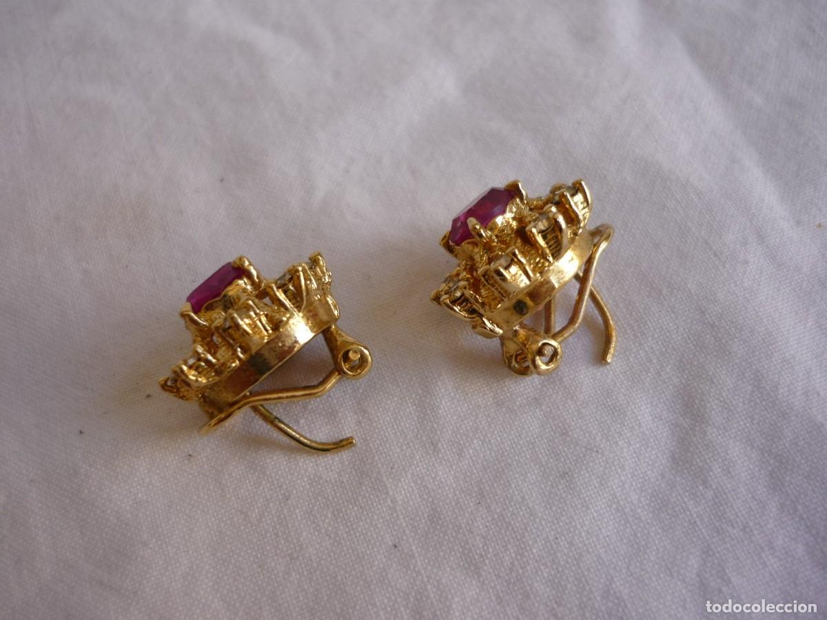 Joyeria: Pendientes en metal dorado y pedrer&iacute;a - Foto 4
