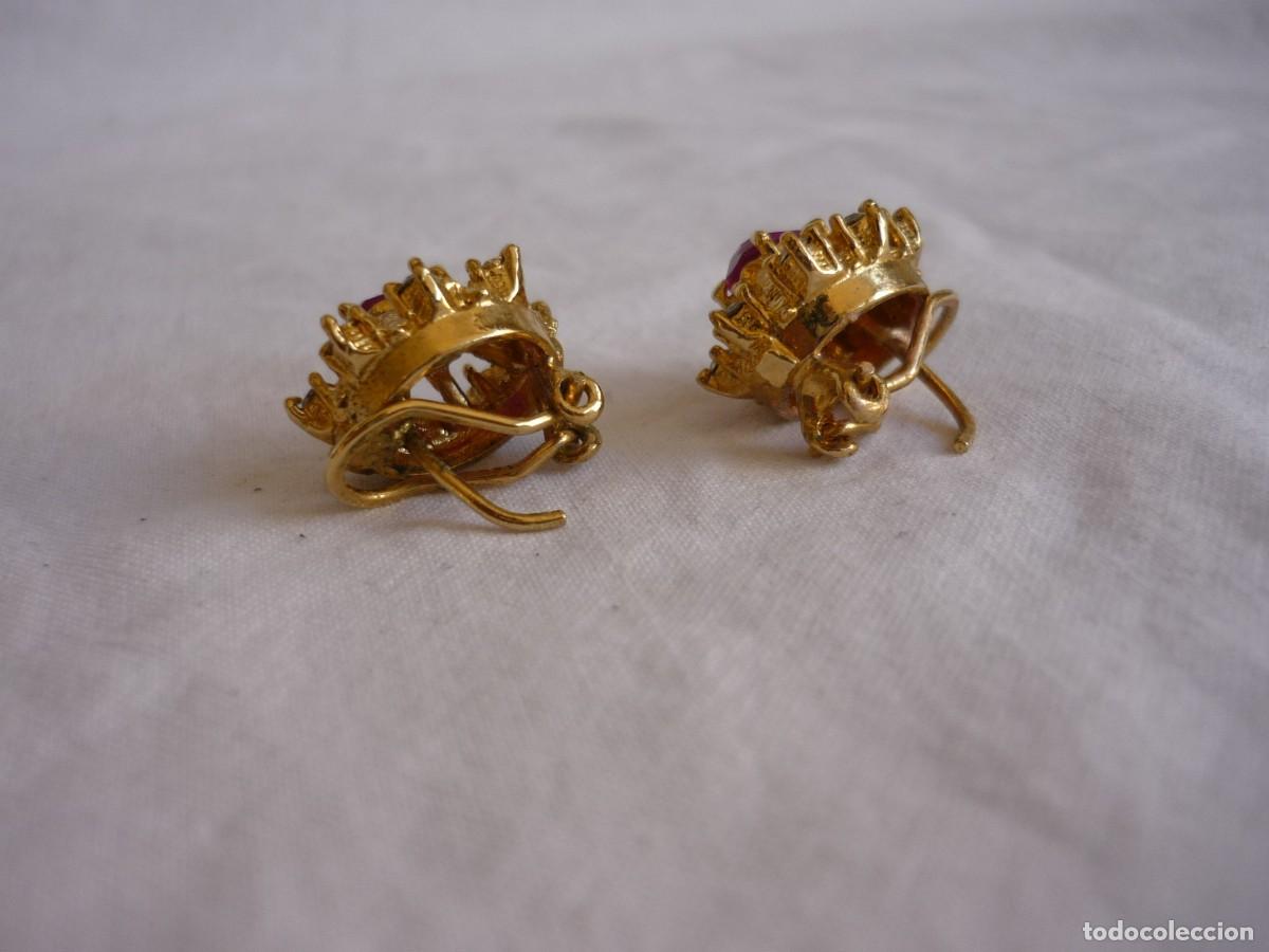 Joyeria: Pendientes en metal dorado y pedrer&iacute;a - Foto 5