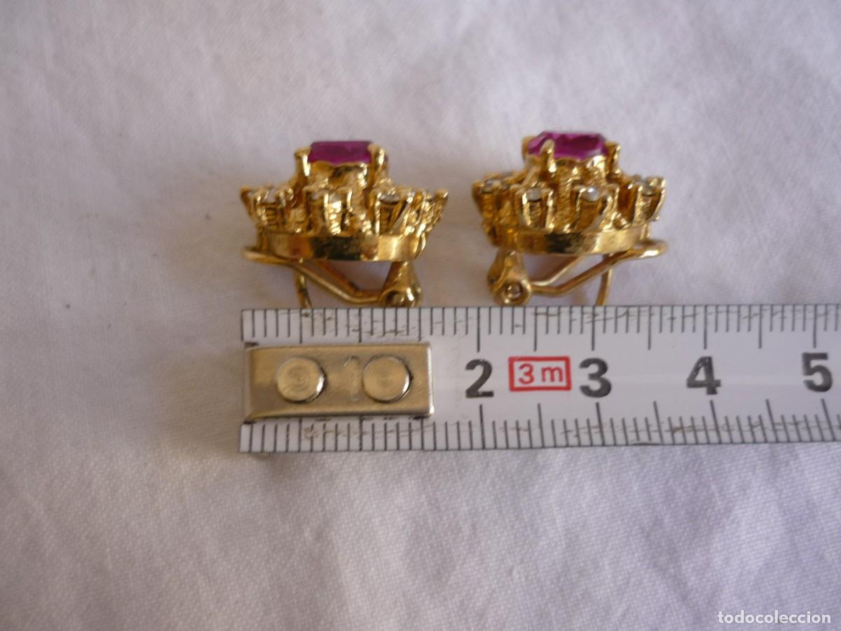 Joyeria: Pendientes en metal dorado y pedrer&iacute;a - Foto 7