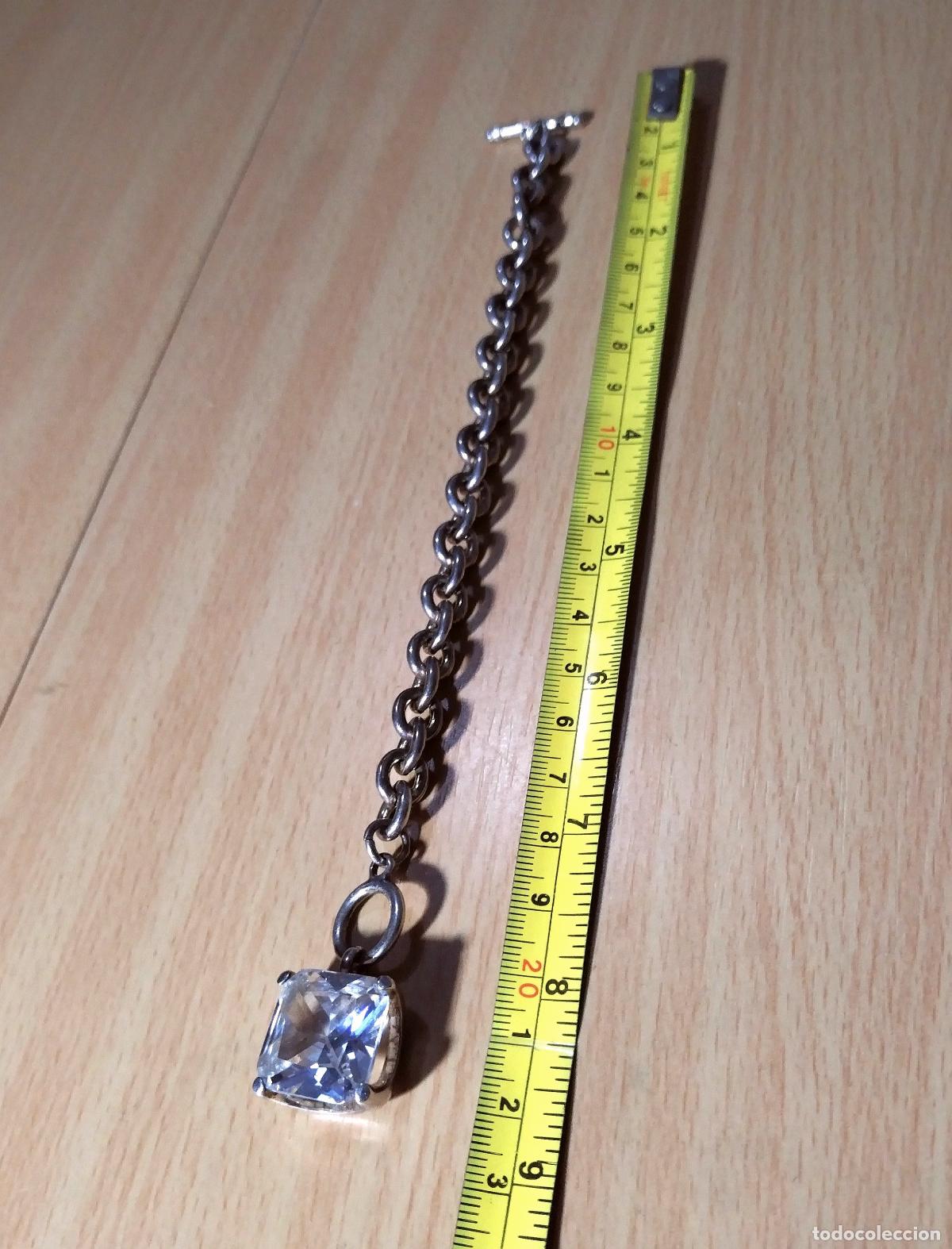 Joyeria: Pulsera plateada, con brillante cristal. - Foto 2