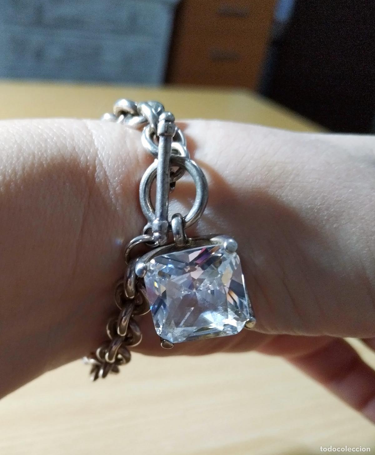 Joyeria: Pulsera plateada, con brillante cristal. - Foto 4