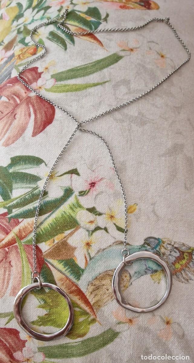 Joyeria: cadena plateada abierta con congaltes redondos en las puntas - Foto 1